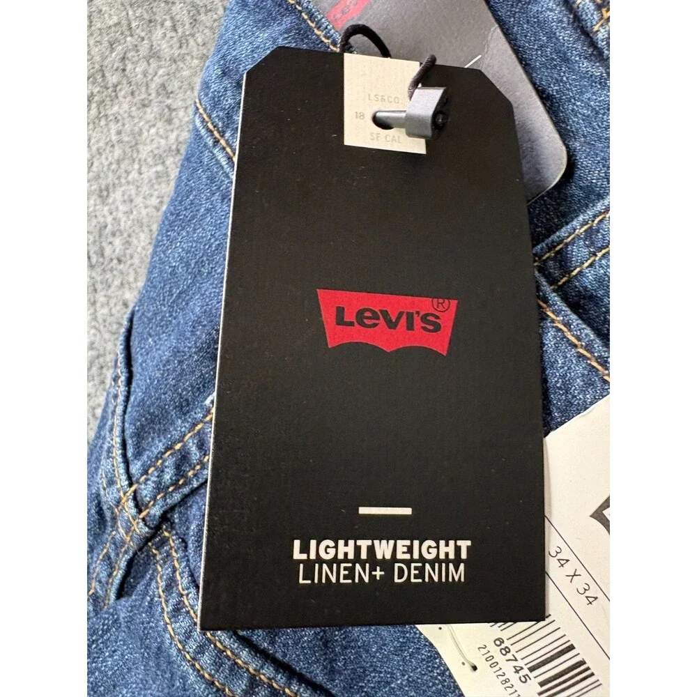 Levis 511 Slim Fit Jeans Mens Size 34 X 34 Blue Dark Wash NEW